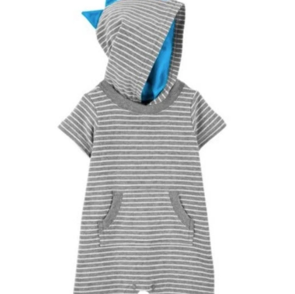 CARTER'S 6M LIKE NEW, DINO SPIKED ROMPER!